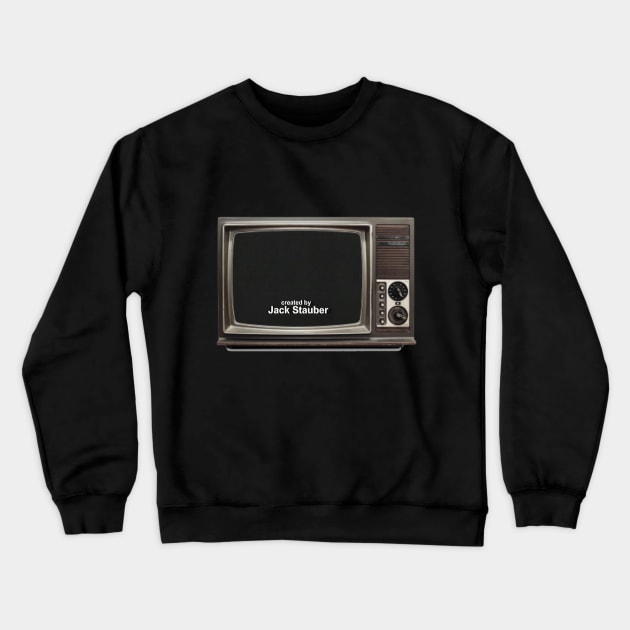 created by jack stauber retro tv Crewneck Sweatshirt by rokikun